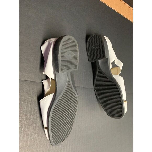 Jasmin Flex Womens Size 6 White y2k Vintage Slip On Shoes Sandals Leather Upper - Picture 7 of 7